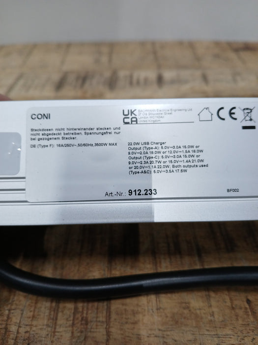 Bachmann Coni 912.233 stekkerdoos, alu /zwart