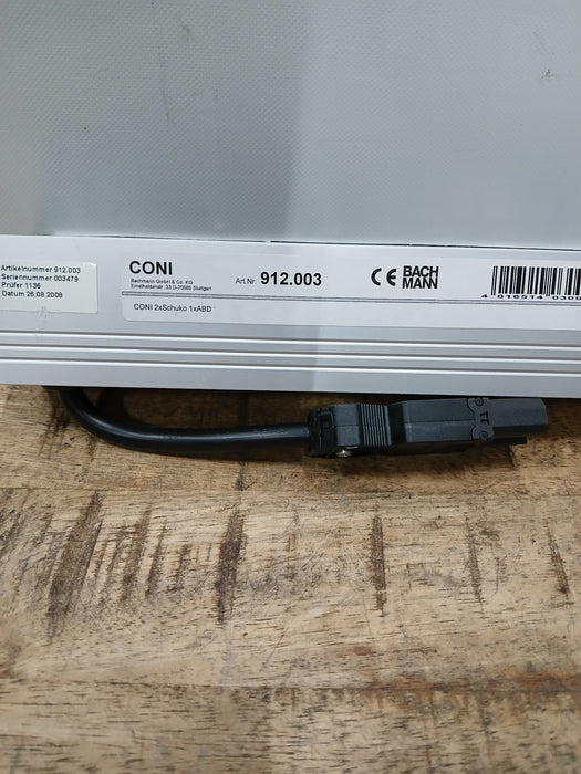 Bachmann Coni 912.003 stekkerdoos, alu /zwart