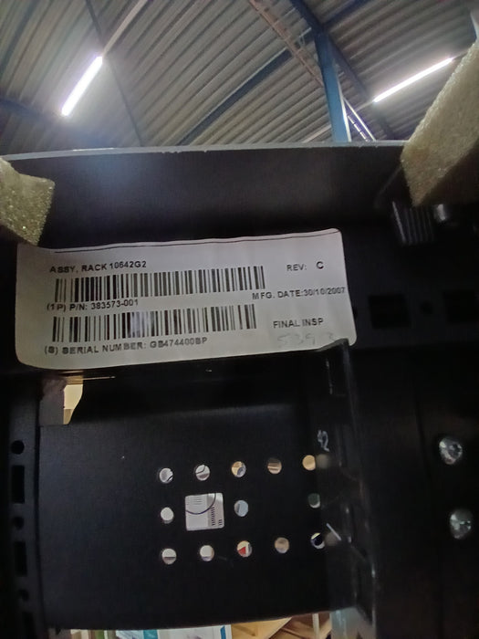 HP 10642 G2 42U serverkast zonder zijpanelen, zwart