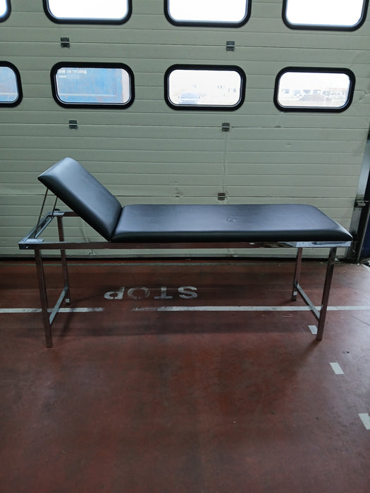 Aga ECG onderzoekstafel, zwart/chroom, L x B x H 190 x 65 x 80 cm