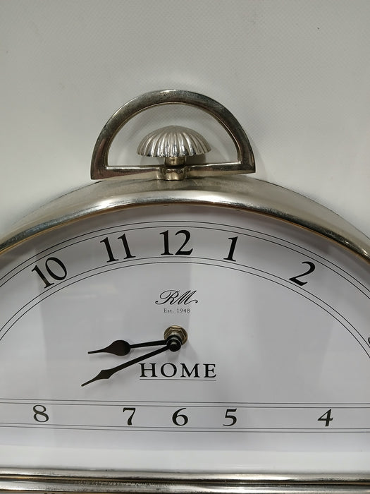 Riviera Maison Brooklyn wandklok, chroom / wit, diam. 35 cm