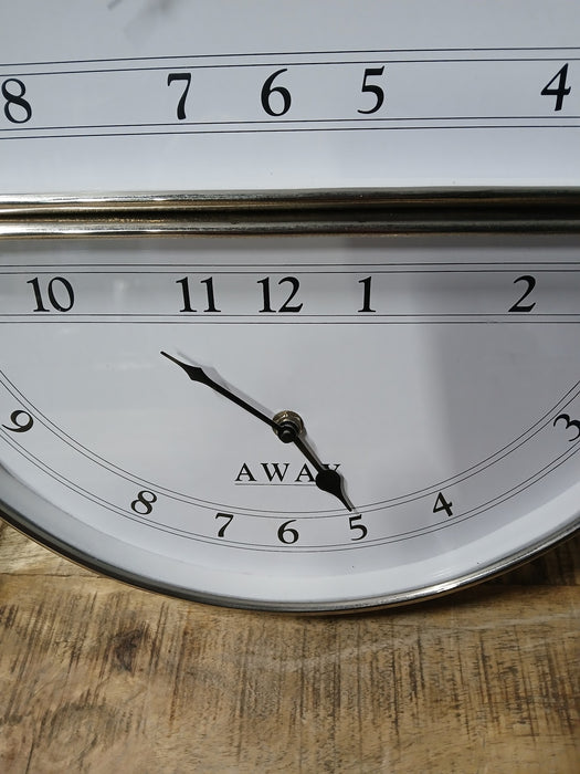 Riviera Maison Brooklyn wandklok, chroom / wit, diam. 35 cm