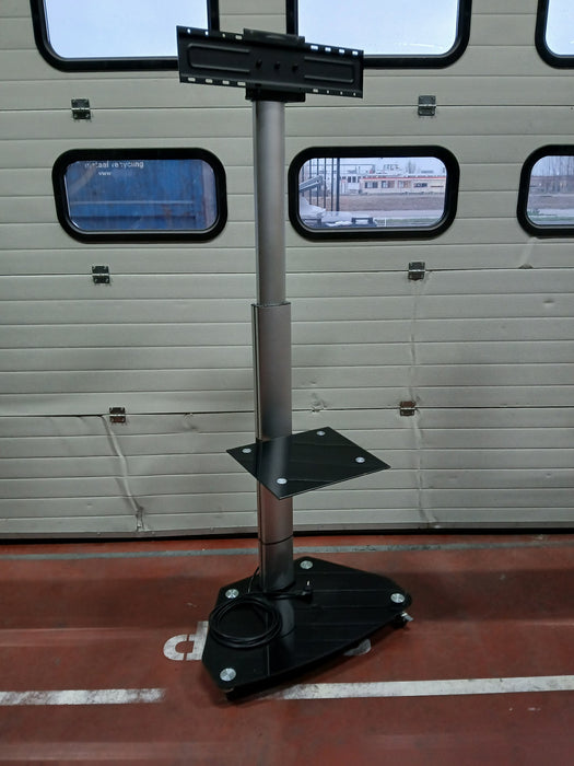 TV standaard verrijdbaar, zwart, hoogte 140 / 200 cm