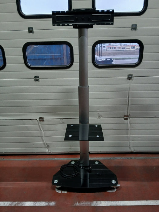 TV standaard verrijdbaar, zwart, hoogte 140 / 200 cm