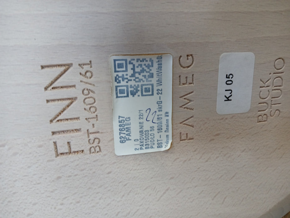 Fameg Finn design krukje, zwart/whitewash, 39 x 39 x 49 cm