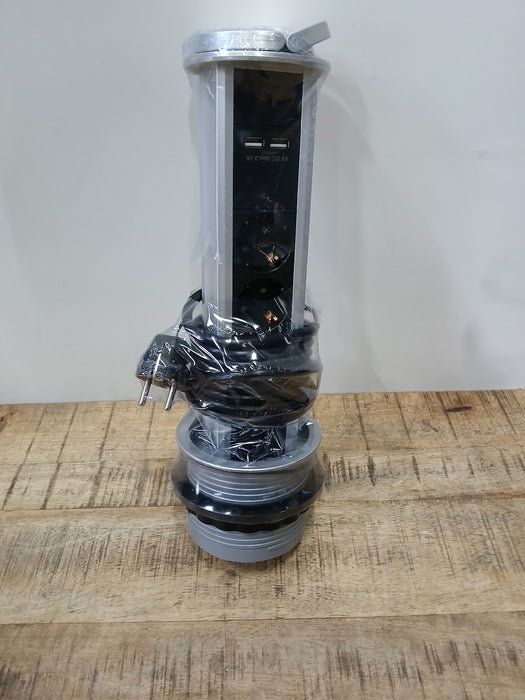 VB Extend 61075 tafel contactdoos, zilver