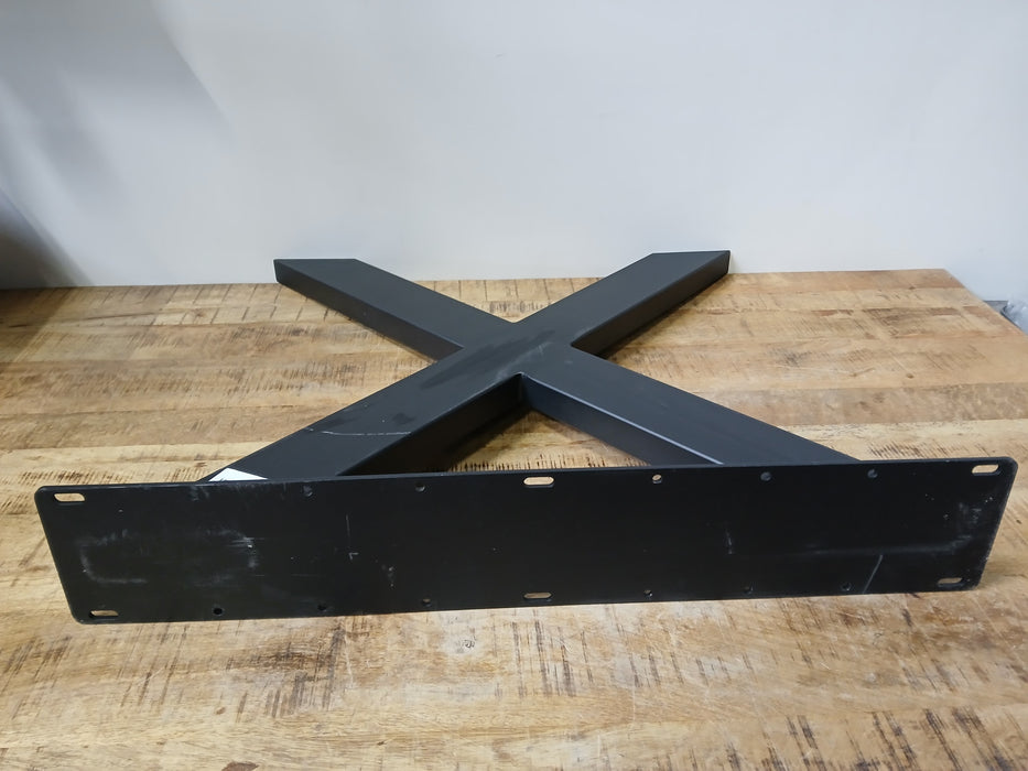 X-tafelpoot onderstel, staal zwart, B x H 80 x 73 cm