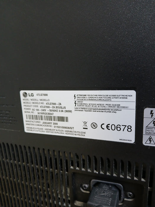 LG 47LG7000 televisie, zwart, 47 inch