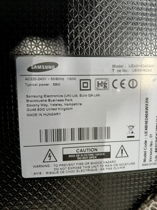 Samsung UE48H6240 televisie, zwart, 48 inch