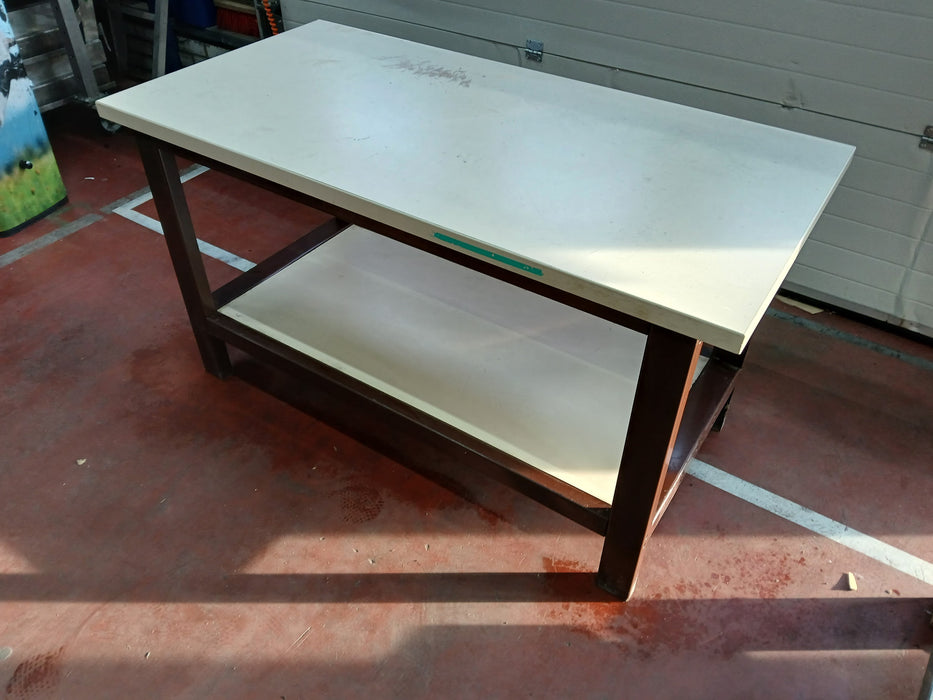 Werkbank, staal / hout, B x D x H 150 x 75 x 84 cm