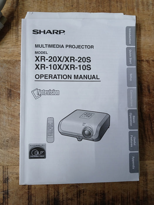 Sharp XR-10X beamer, zilver, inclusief (rol)koffer
