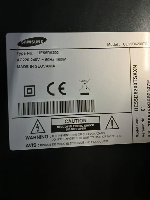 Samsung UE55D6200 televisie, zwart, 55 inch