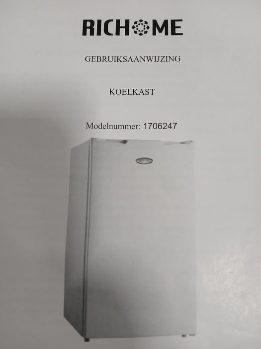Richome 1706247 koelkast met vriesvak, zilver, 46 x 46 x 83 cm