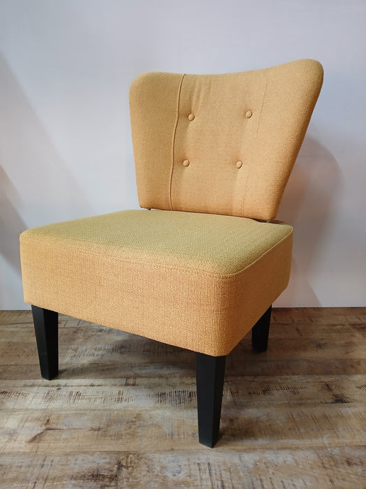 Lounge fauteuil Brighton, stof okergeel, 65 x 64 x 82 cm
