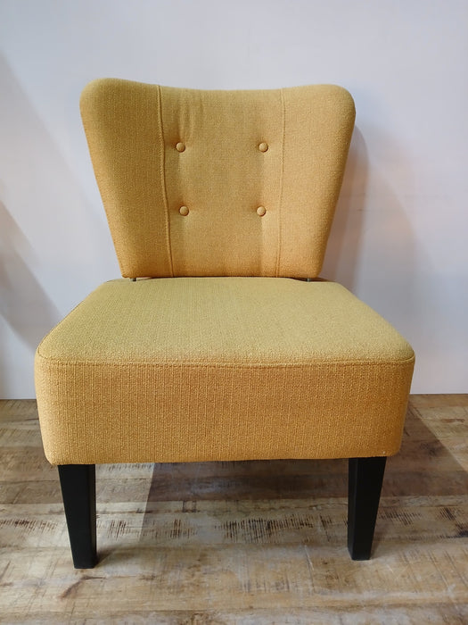 Lounge fauteuil Brighton, stof okergeel, 65 x 64 x 82 cm