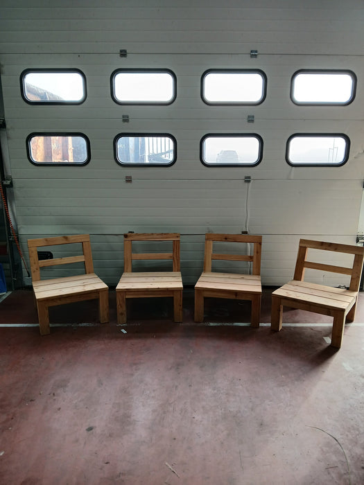 Tuinstoel Thuins Lono, douglashout, BxDxH 60 x 74 x 68 cm