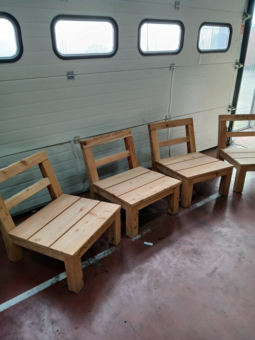 Tuinstoel Thuins Lono, douglashout, BxDxH 60 x 74 x 68 cm