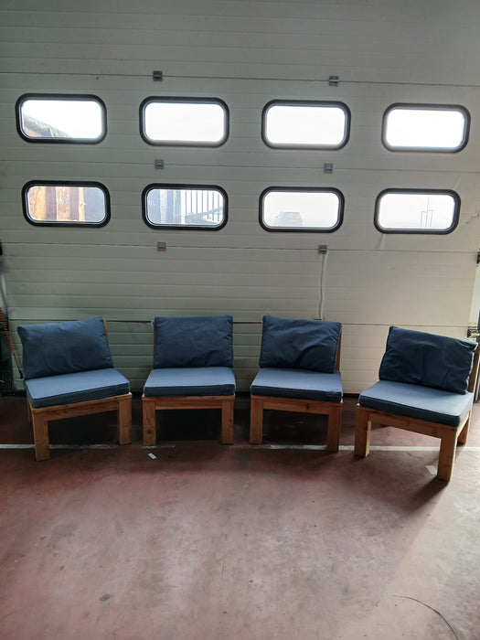Tuinstoel Thuins Lono, douglashout, BxDxH 60 x 74 x 68 cm