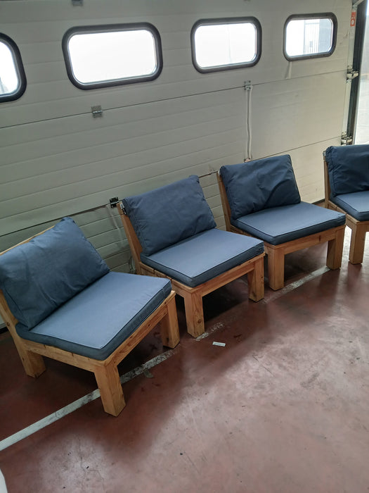 Tuinstoel Thuins Lono, douglashout, BxDxH 60 x 74 x 68 cm