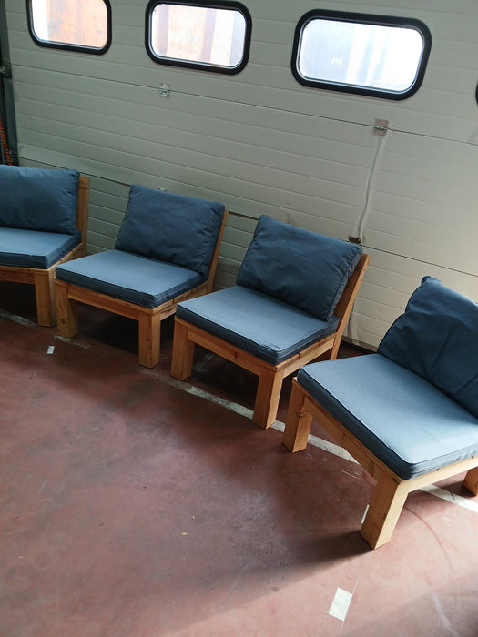 Tuinstoel Thuins Lono, douglashout, BxDxH 60 x 74 x 68 cm