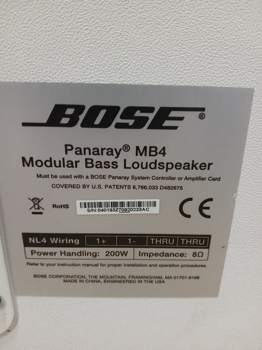 Bose Panaray MB4 woofer, wit, B x D x H 26 x 46 x 68 cm