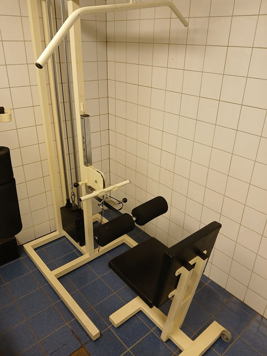 Lat pulley station, metaal / wit