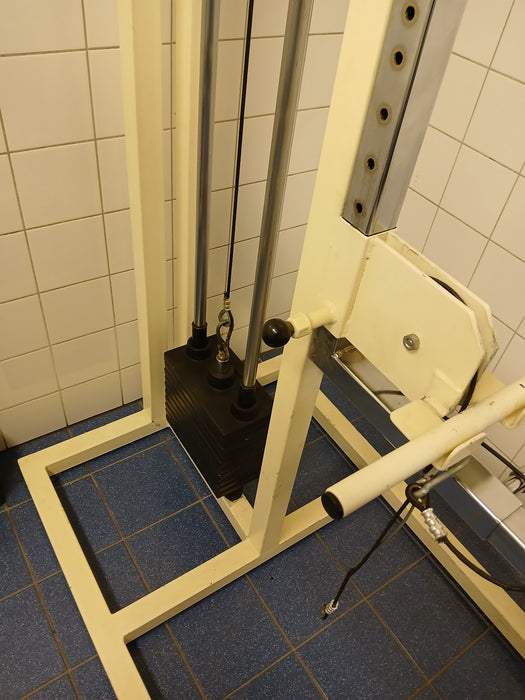 Lat pulley station, metaal / wit