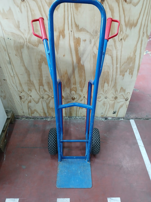 Fetra steekwagen met luchtbanden, blauw, 1300 mm hoogte