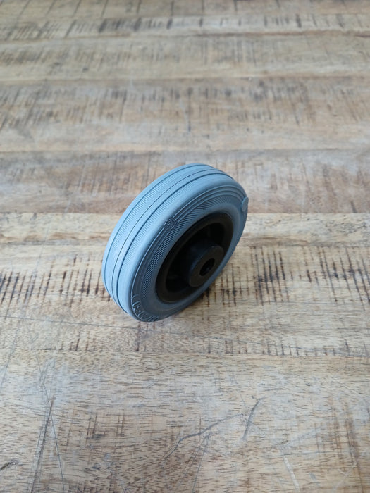 Wiel blauw 100 mm asgat 12mm (Nieuw)