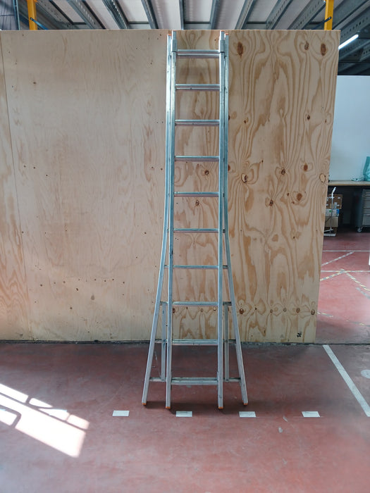 Uitschuifladder, aluminium, 2 x 10 sporten (ca. 2 x 2,55 m)