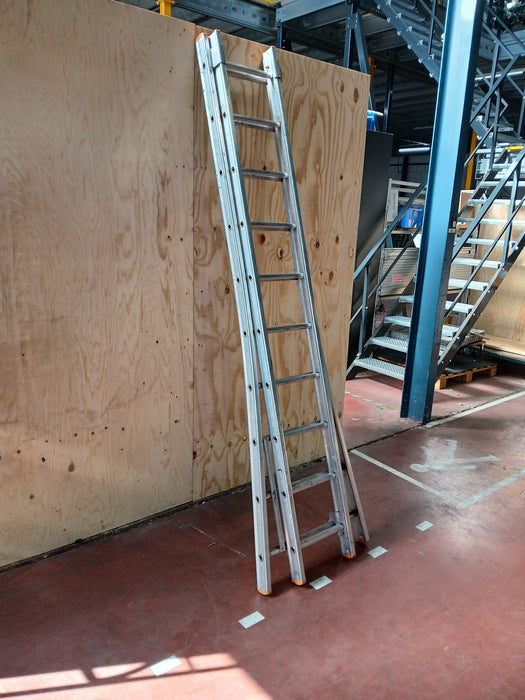 Uitschuifladder, aluminium, 2 x 10 sporten (ca. 2 x 2,55 m)