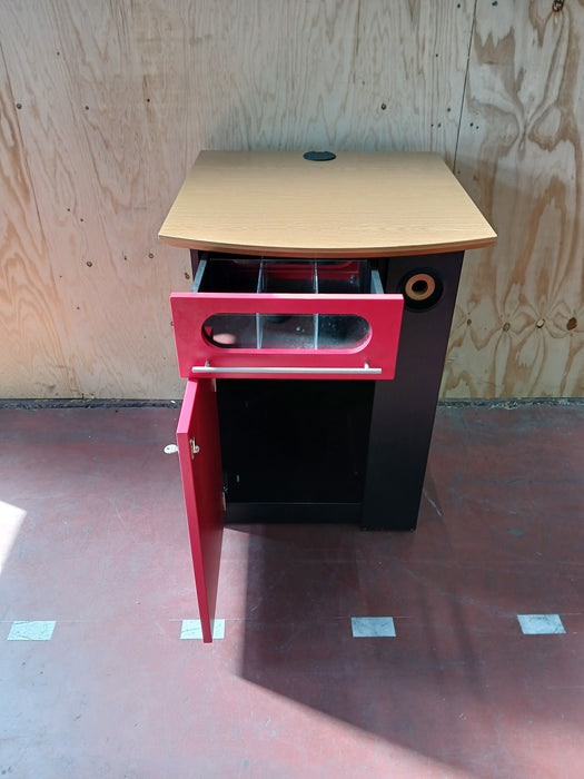 Douwe Egberts onderkast, rood/zwart, B x D x H 65 x 69 x 87