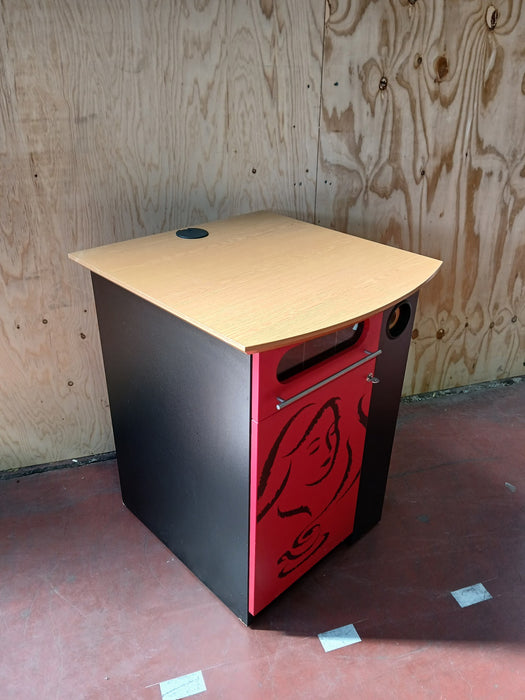 Douwe Egberts onderkast, rood/zwart, B x D x H 65 x 69 x 87