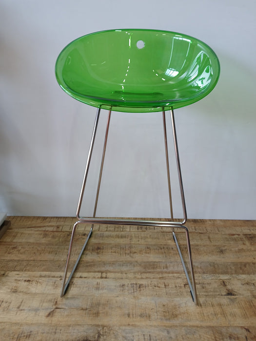 Pedrali Gliss barkruk, groen kunststof, 53 x 47 x 87 cm