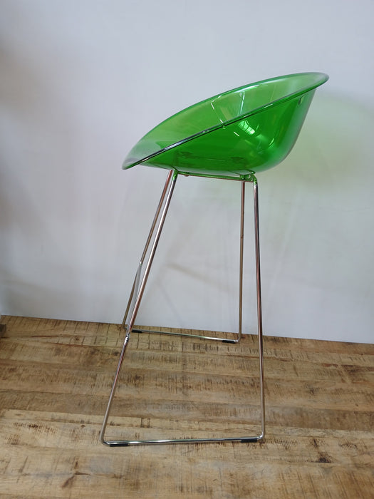 Pedrali Gliss barkruk, groen kunststof, 53 x 47 x 87 cm