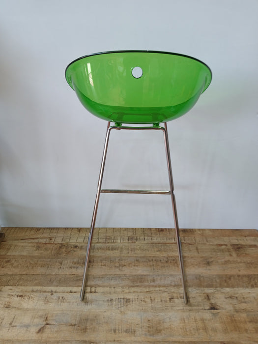 Pedrali Gliss barkruk, groen kunststof, 53 x 47 x 87 cm