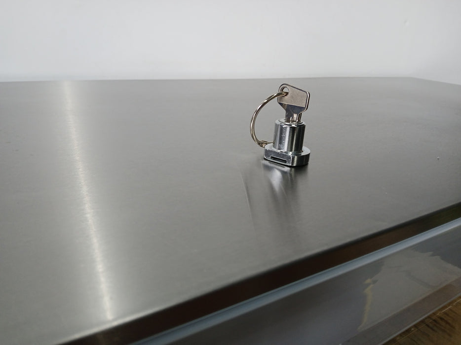 Topcold Pearl 130 koelvitrine, RVS/glas, 131 x 51 x 50 cm