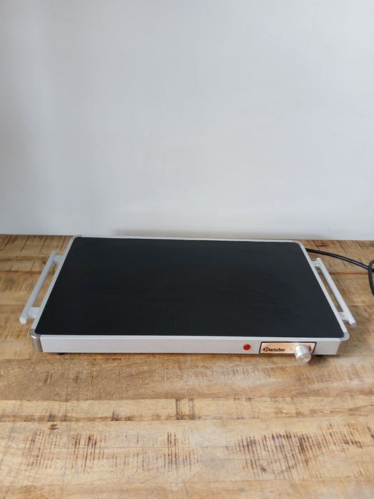 Bartscher WP150 warmhoudplaat,RVS/zwart, 57 x 33,5 x 4 cm
