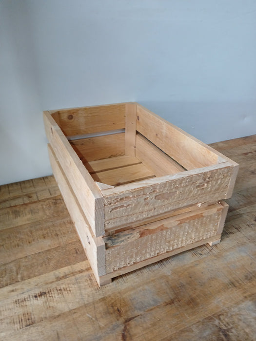 Set decoratieve vuren kistjes, B x D x H 55 x 35 x 25 cm
