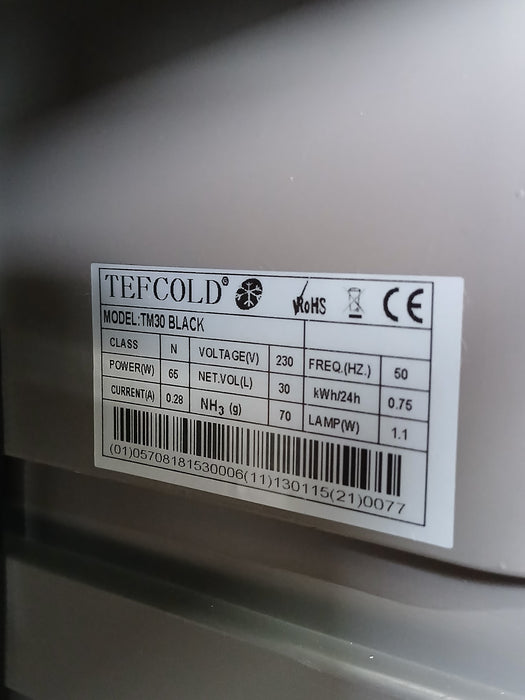 Tefcold TM30 Black minibar/koelkastje, antrac., 40x42x53 cm