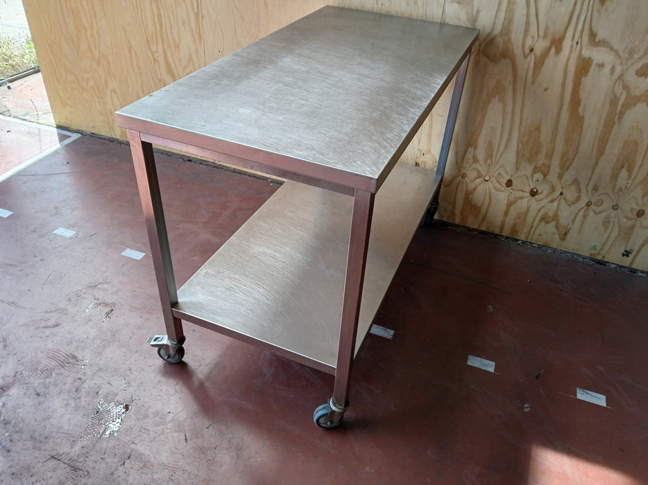 Beuk Horeca Verrijdbare Werktafel, RVS, B x D x H 140 x 70 x 99 cm