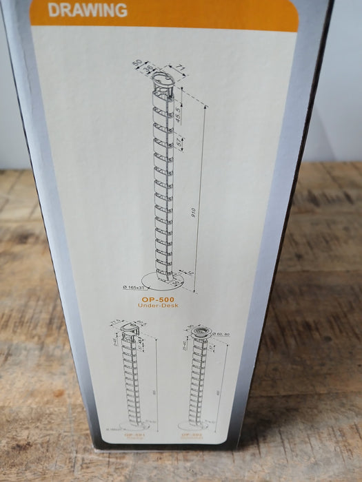 Cable Manager OP500 flex. kabelgeleider, zilvergrijs, 910 mm