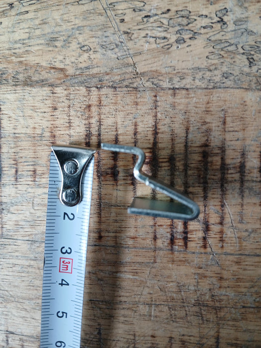 Legbordhaakje voor kast, staal, 30 x 20 x 16 mm