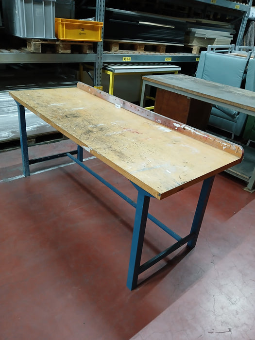 Werkbank, staal / hout, B x D x H 200 x 80 x 85 cm