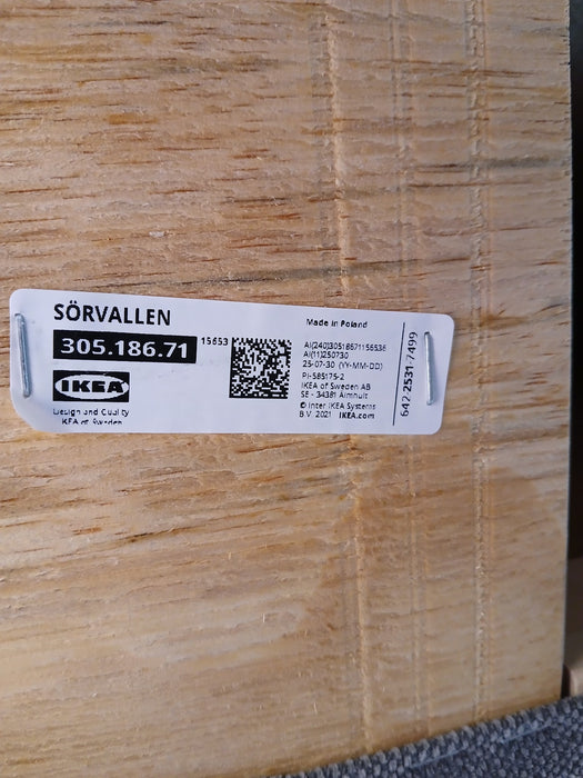 IKEA SÖRVALLEN 3-zitsbank, grijs, B x D x H 202 x 93 x 83 cm
