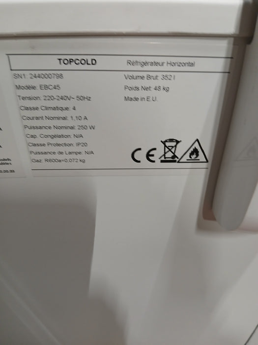 Topcold Koelkist, wit, B x D x H 132.6 x 69.6 x 85,7 cm