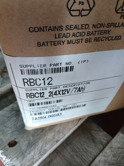 APC RBC12 vervangings batterij, zwart, 25,4x15,2x9,7 cm