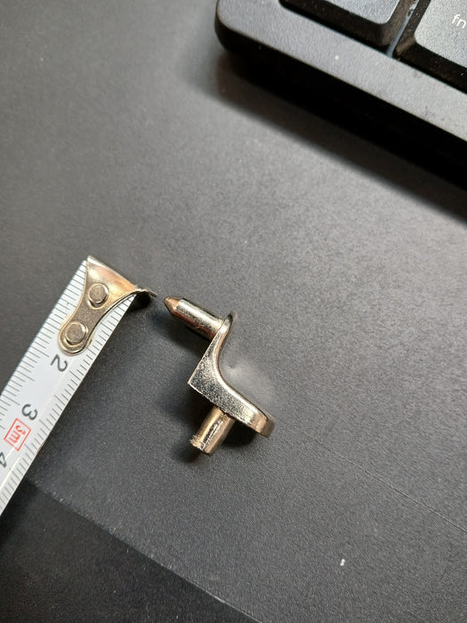 Kastplankdrager (set van 4), vernikkeld, 30 x 25 mm
