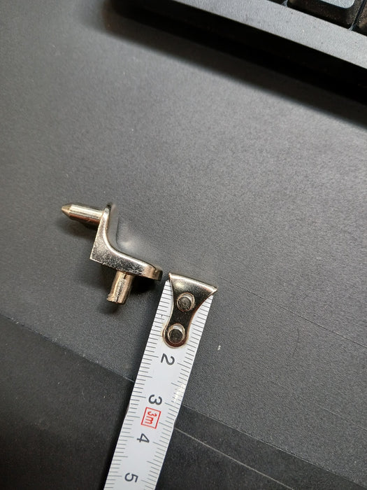 Kastplankdrager (set van 4), vernikkeld, 30 x 25 mm