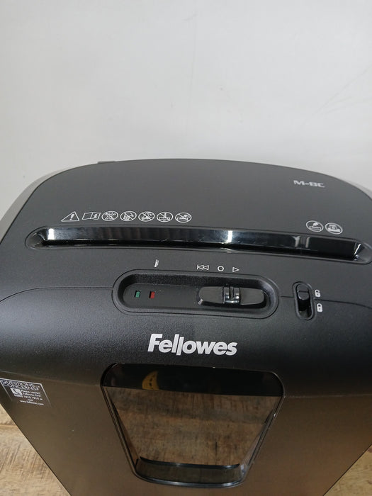Fellowes M-8C papiervernietiger, zwart, 34 x 24,5 x 39 cm